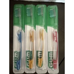 GUM Sunstar #471 Micro Tip Compact Soft Toothbrush Set Of 4